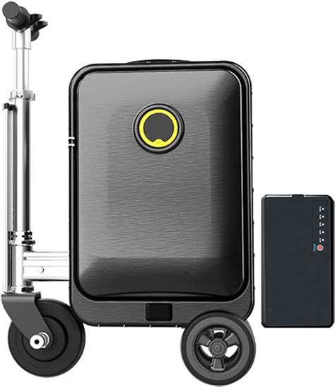 20L Electric Suitcase Black Aluminum Alloy Frame Portable Rideable