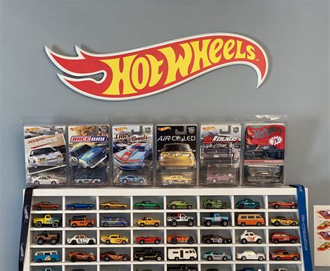 Added The Hot Wheels Sign Above My Display Today Feeling Like It Really Ties The Room Together