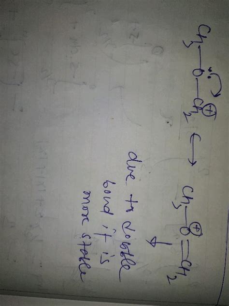 5. Draw the possible resonance structures CH3----0----CH2* and predict which structure is stable ...