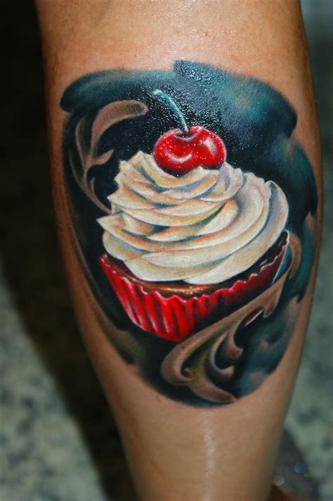 Cup Cake Tattoo By Rodrigo Cupcake Tattoos Cupcake Tattoo