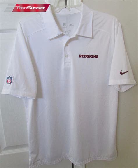 Nfl Washington Redskins White Golf Polo Shirt Medium By Nike Onfield