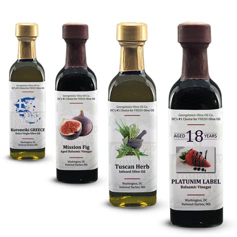 Standard Bottle Olive Oil And Balsamic Vinegar Favors Georgetown Olive Oil Co