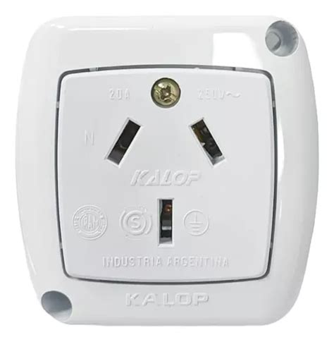 Base Toma De Aplicar 20a 220v Blanco Tekna Kalop MercadoLibre