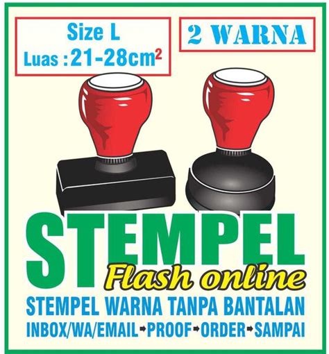 Jual Stempel Warna Flash Murah Warna L Cm Size L Di Lapak