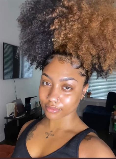 Skin And Hair Flawless 😍😍 In 2024 Natural Hair Styles Easy Quick Natural Hair Styles Dyed