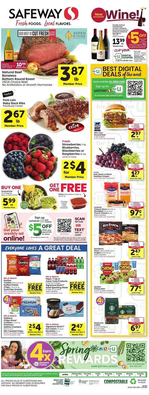 Safeway Co Weekly Ad Flyer Specials April To April