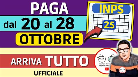 Inps Paga 25 Ottobre Date Anticipi Rdc Auu Pensioni Aumenta Bonus Bis 150€ Meloni 200€ Invalidi