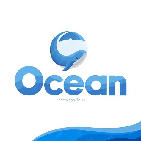 Premium Vector | Free vector ocean underwater tours logo design