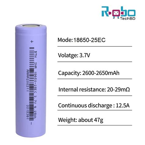 Premium Quality 18650 Li Ion Battery 2600mah 37v Original A Grade