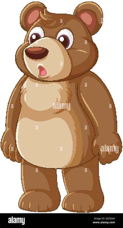 Cute Brown Bear With A Surprised Expression Stock Vector Image And Art