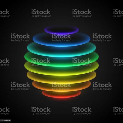 Rainbow Color Sphere Slices Illustration Stock Illustration Download