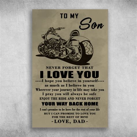 To My Son Never Forget That I Love You Canvas Poster FridayStuff