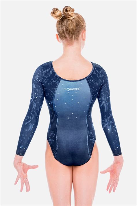 Fauna Blue Long Sleeve — Quatro Gymnastics Uk