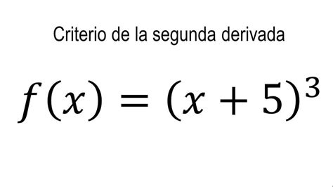 Criterio de la segunda derivada Máximos y mínimos Ejemplo 2 YouTube