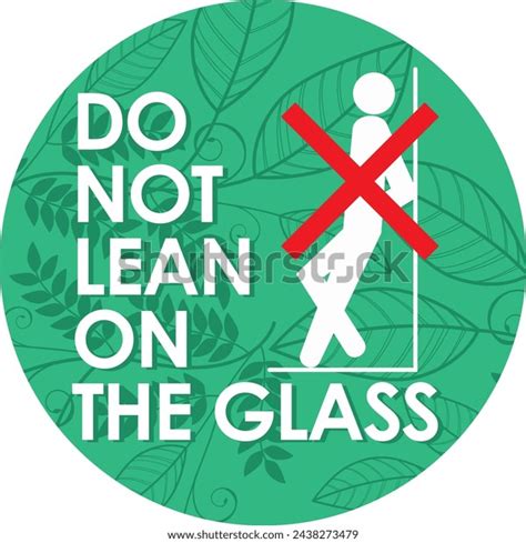 Do Not Lean On Glass Signage Stock Vector Royalty Free