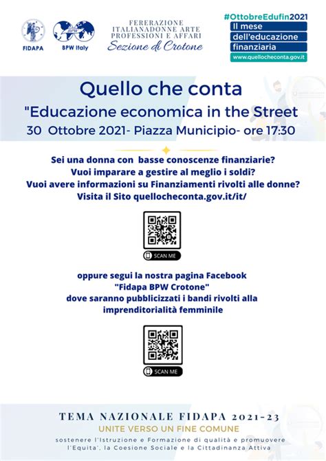 Educazione Finanziario In The Street Fidapa Crotone