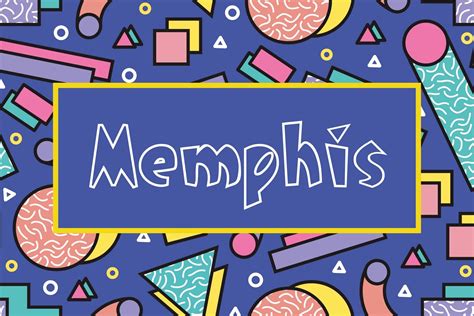 Memphis Optimistic Typeface Design Cuts