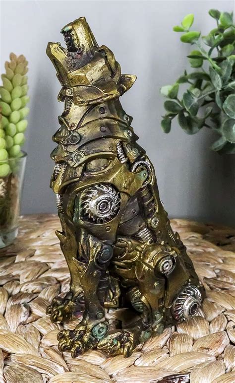 Ebros Denizen Of Twilight Steampunk Wolf Howling Statue