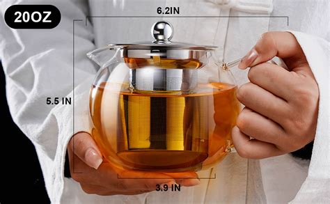 Amazon PARACITY Glass Teapot Stovetop 22 OZ 650ml Tea Pot With