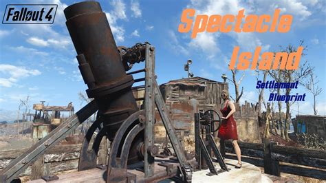 Fallout Spectacle Island Mod Settlement Blueprint Vanilla Youtube