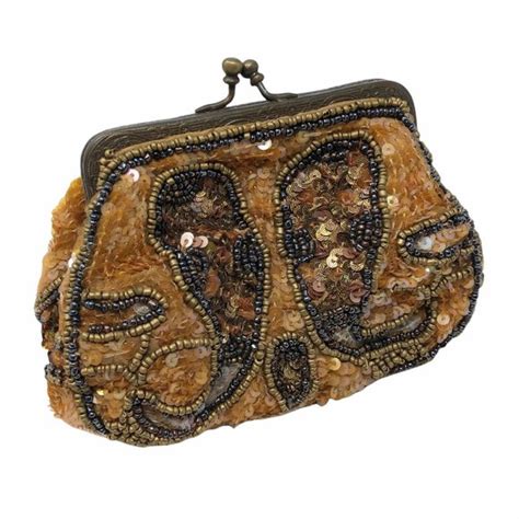 Moyna Bags Moyna Frame Pouch Beaded Evening Clutch Frame Kiss Clasp