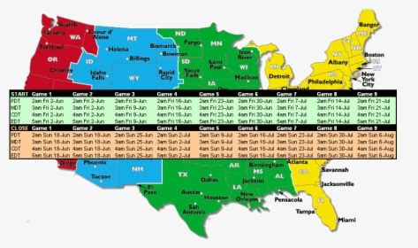 Us Time Zones Map, HD Png Download - kindpng