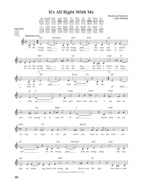 It S All Right With Me From The Daily Ukulele Arr Jim Beloff By