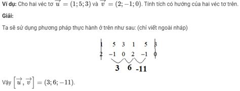 Tích Có Hướng Của 2 Vecto Là Gì Định Nghĩa Và Tính Chất