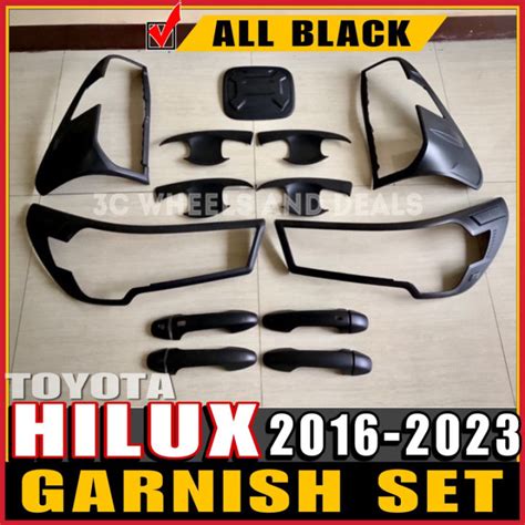 TOYOTA HILUX CONQUEST 2021 2023 COMBO GARNISH SET ALL BLACK Lazada PH