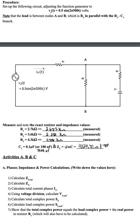 Solved A ﻿phasor Impedance And Power Calculations Write