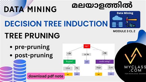 Dm Cl Decision Tree Induction Tree Pruning Pre Post Pruning In