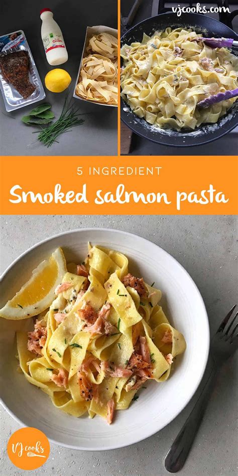 Hot Smoked Salmon Pasta Easy Recipe From Vj Cooks Recipe Smoked