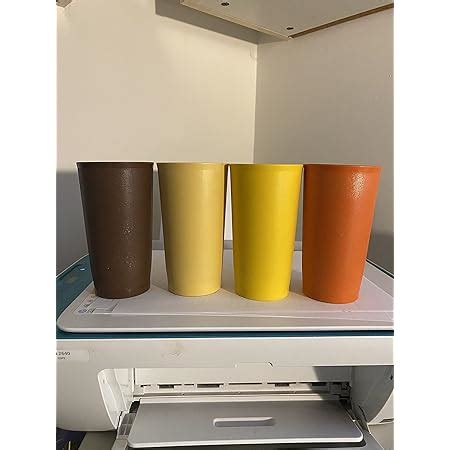 Amazon Vintage Tupperware 12 Oz Stacking Textured Tumblers Fall