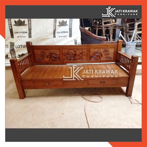 Jual Bale Bale Minimalis Blok Ukiran Padi Bangku Daybed Bale Kayu