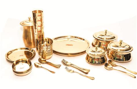 Bronze (Kansa) Dinner Sets | 54 Pieces - JANAK - KTP