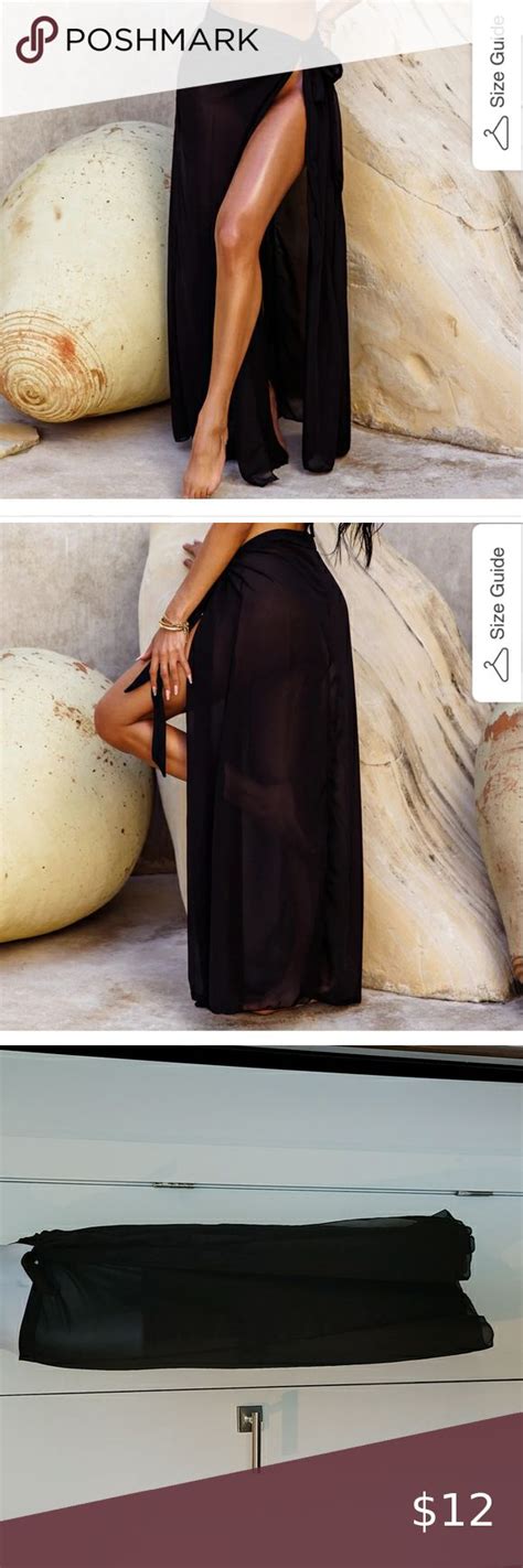 Matte Collection Black Sheer Sarong In Clothes Design Fashion