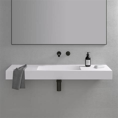 Aura Wall Hung Stone Basin Mm Stone Basin Wall Mounted Taps Basin