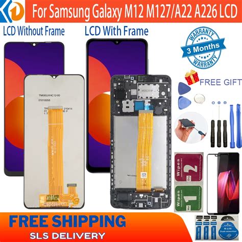 Original For SAMSUNG Galaxy M12 M127 A22 A226 5G A22 A225 4G LCD With