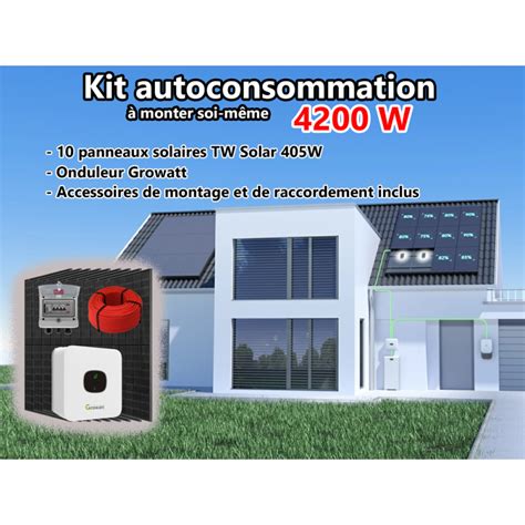 Kit Solare Per Autoconsumo Con Inverter Sunergy Da 4200W GROWATT Tegola