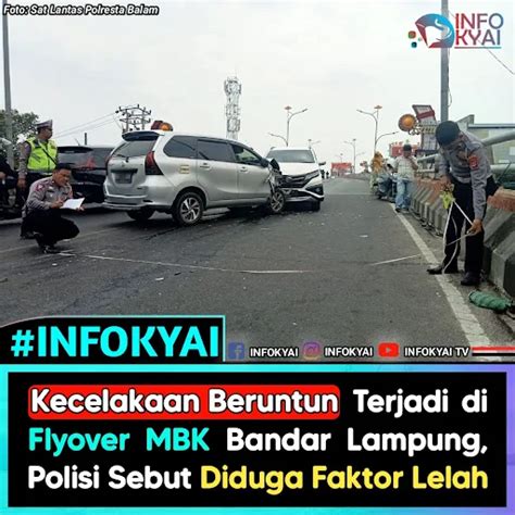 Kecelakaan Beruntun Terjadi Di Flyover MBK Bandar Lampung Polisi Sebut