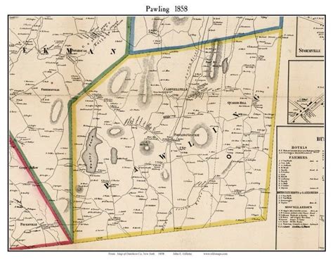 Pawling 1858 Old Town Map With Homeowner Names New York - Etsy | Town ...