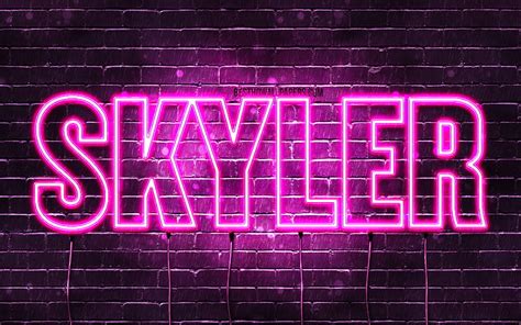 4k Free Download Skyler With Names Female Names Skyler Name Purple