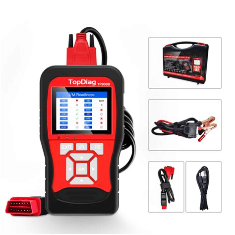 TP908B OBDII EOBD Car Diagnostic Scanner Tool 12V 24V Battery Tester 2