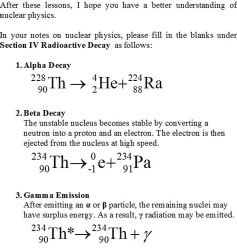 Nuclear Chemistry Worksheet Answer Key Worksheets Samples