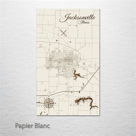 Jacksonville, Illinois Street Map – Fire & Pine