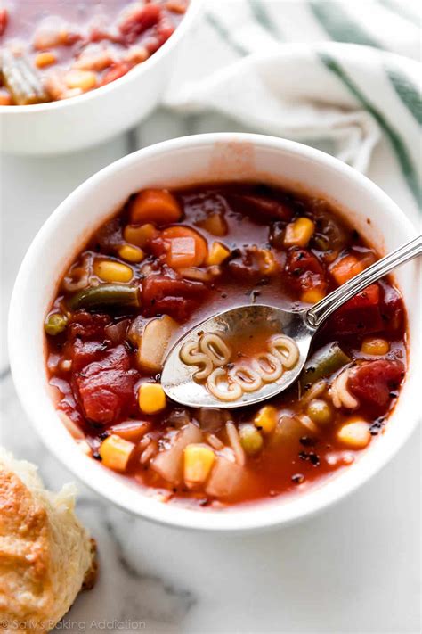 Homemade Alphabet Vegetable Soup Sally S Baking Addiction