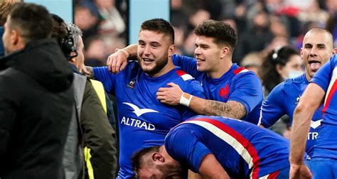 XV de France la joie du vestiaire français après la victoire face aux