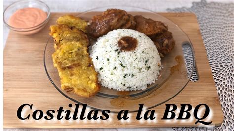 Costillas A La Bbq Y Arroz Con Cilantro Youtube