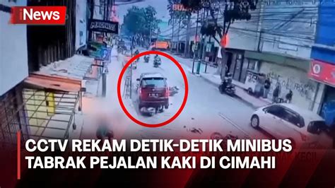 CCTV Rekam Detik Detik Minibus Tabrak Pejalan Kaki Hingga Luka Di