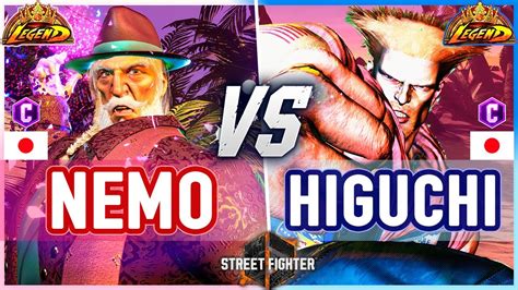 Sf Nemo Jp Vs Higuchi Guile Street Fighter Youtube